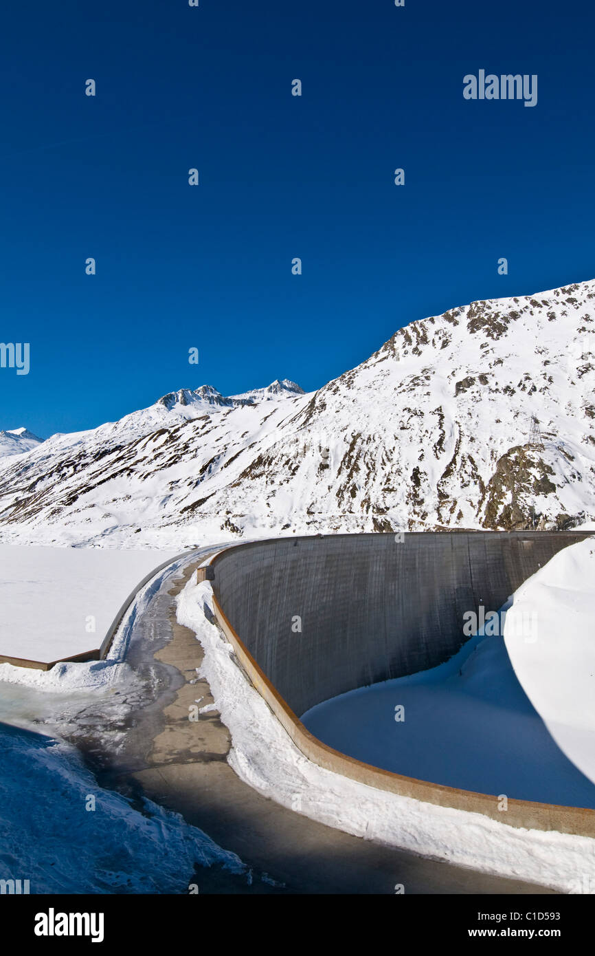 pass, St. Maria dam, Switzerland Stock Photo Alamy