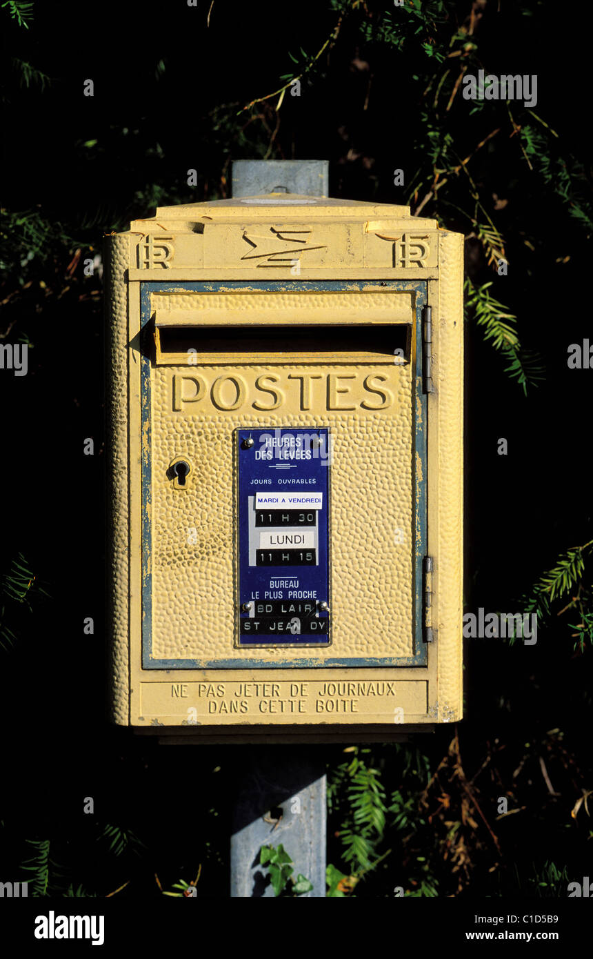 France, Charente, a letter box Stock Photo