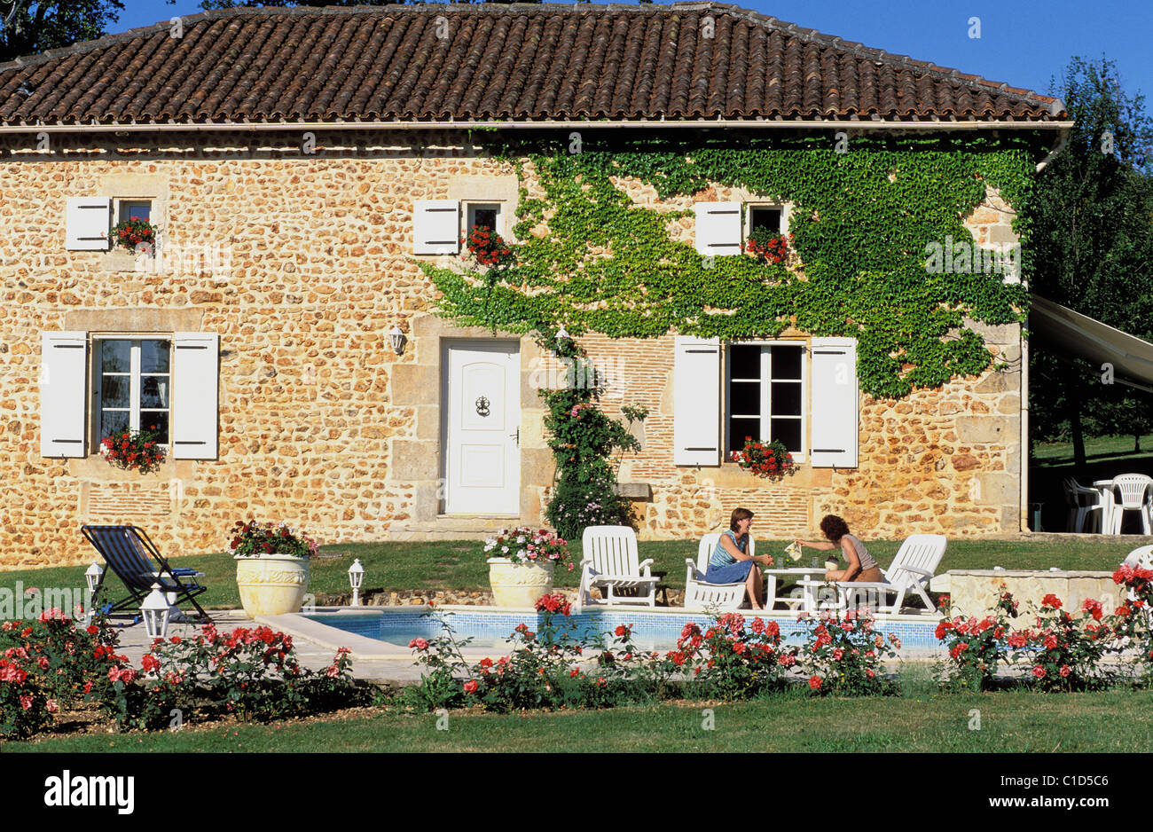 France, Charente, Saint Adjutory, La Grenouille, bed and breakfast and self catering gites (Gites de France) Stock Photo