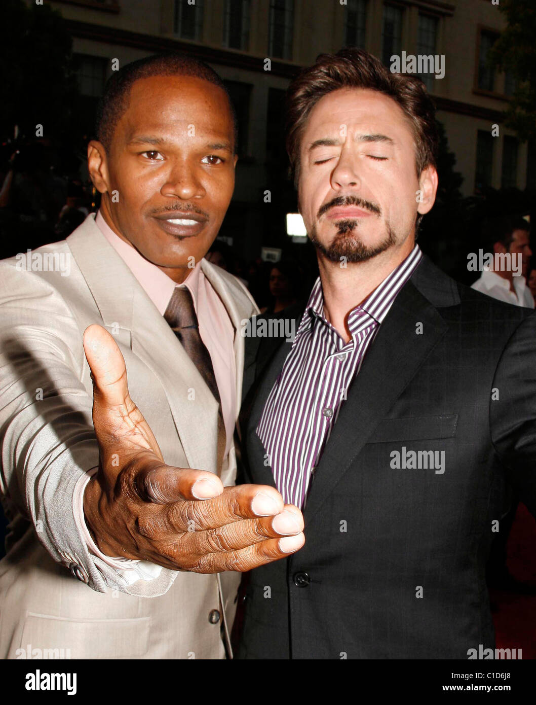Jamie Foxx, Robert Downey Jr. Premiere of 'The Soloist' held at