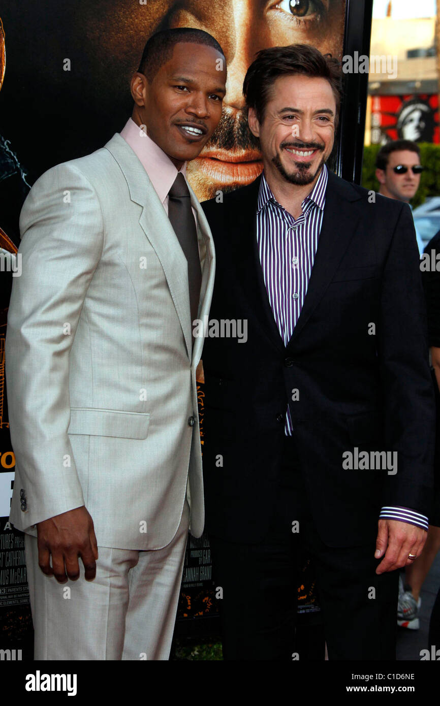 Robert Downey Jr And Jamie Foxx Premiere Of 'The Soloist' Held At ...