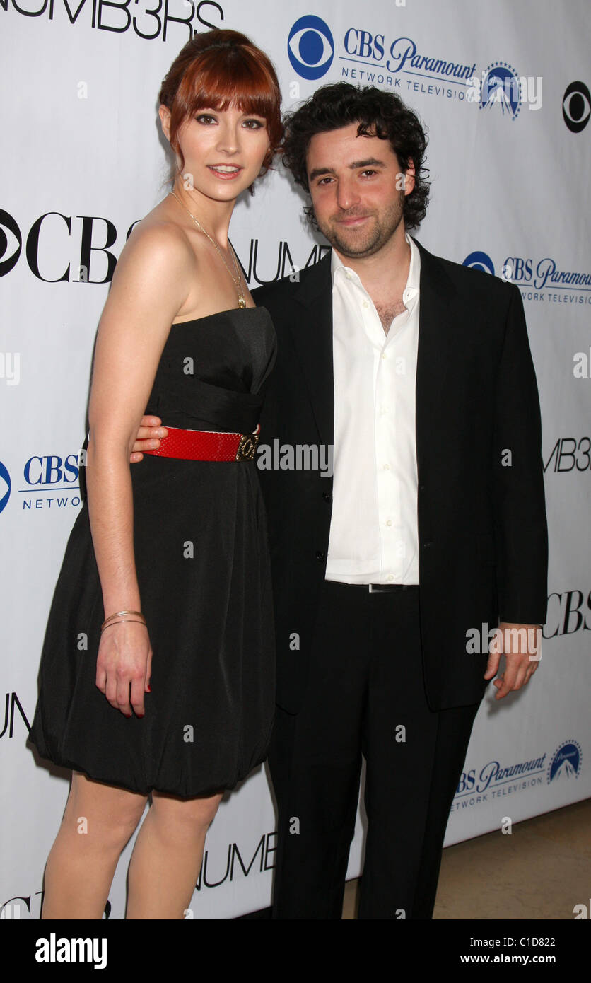 David Krumholtz and fiance Vanessa Britting the Numb3rs 100th Episode