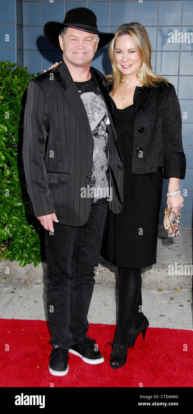 Micky Dolenz and wife The Cinema Society and MCM screening of 'Obsessed' at the School of Visual Arts. New York City, USA - Stock Photo