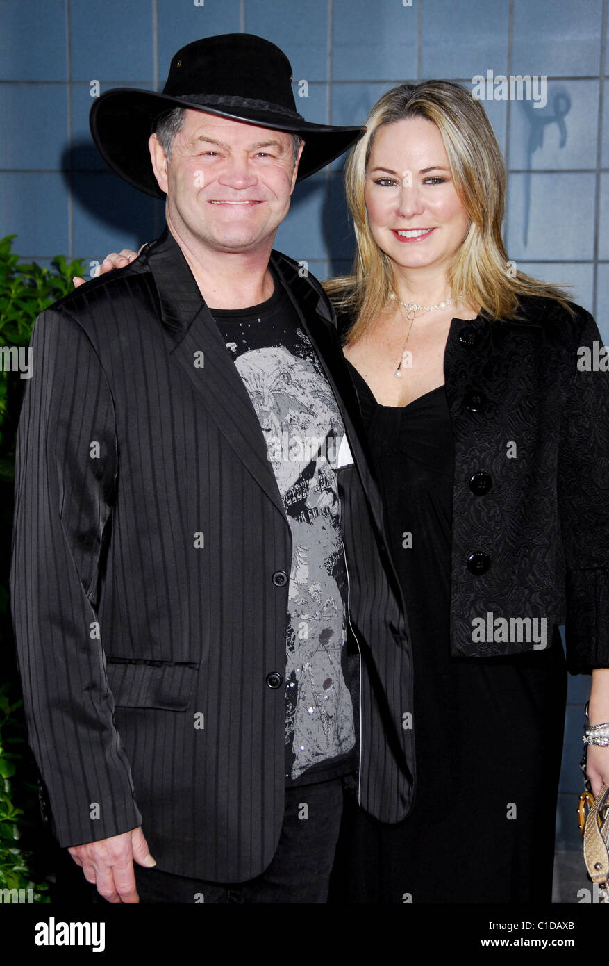 Micky Dolenz and wife The Cinema Society and MCM screening of 'Obsessed' at the School of Visual Arts. New York City, USA - Stock Photo