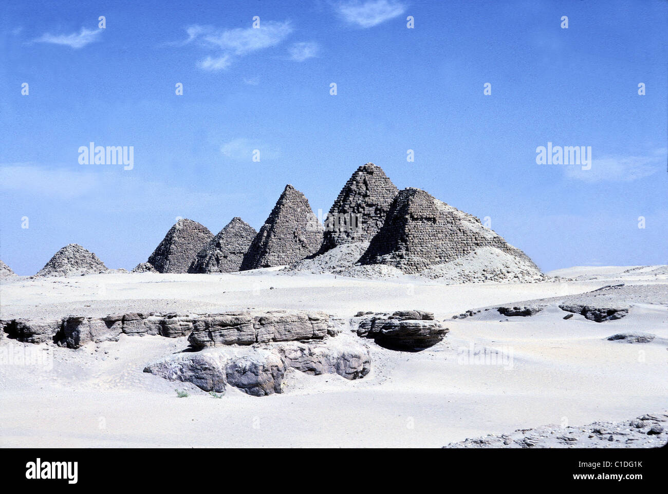 Sudan, Meroe site, Nuri pyramids Stock Photo