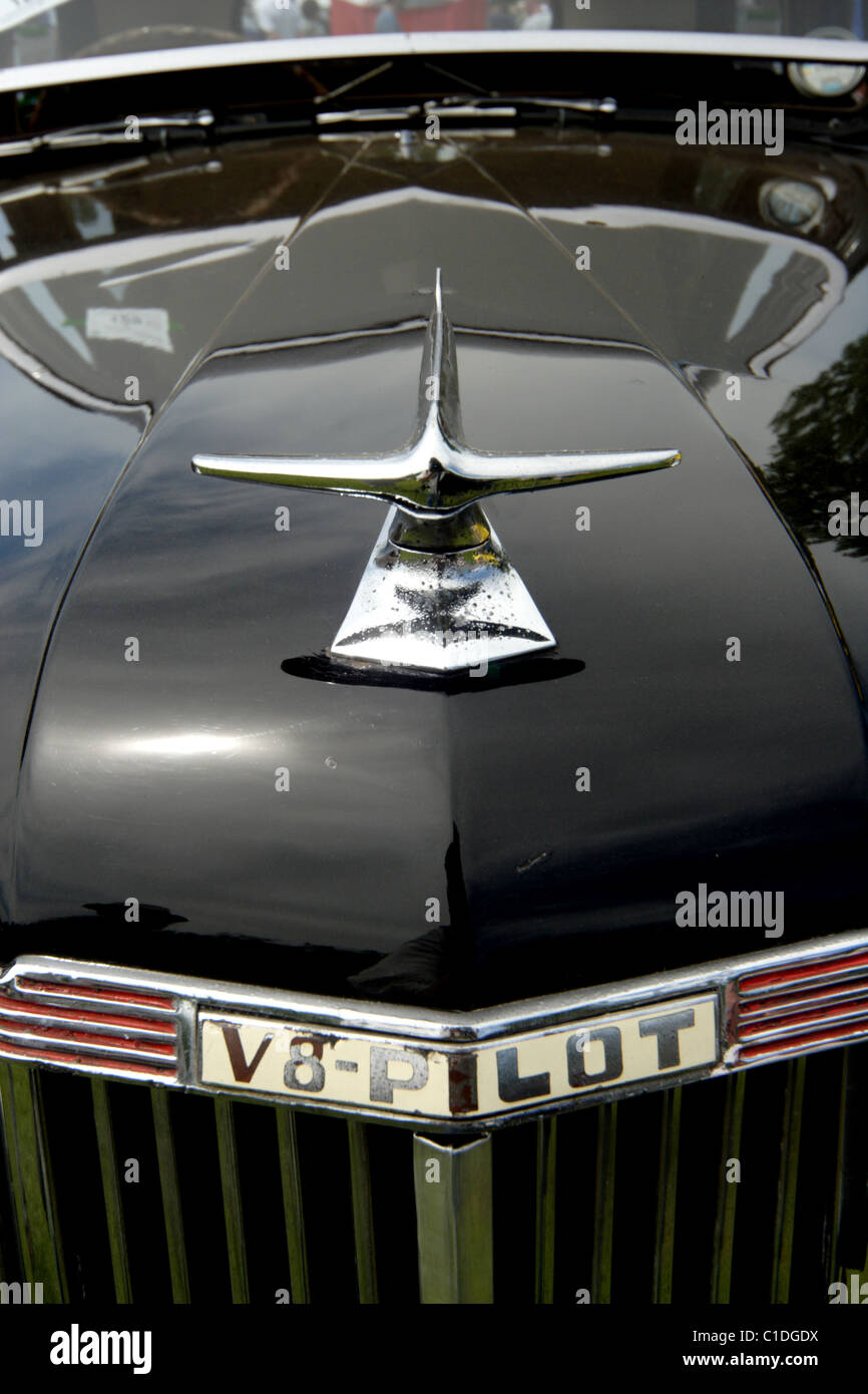 V8 Pilot hood mascot Stock Photo