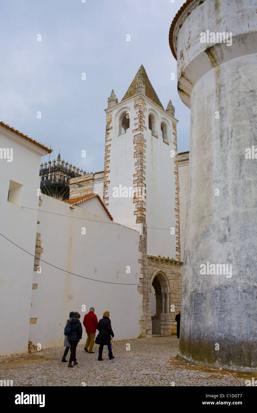Upper town and castle of Estremoz, Portugal Stock Photo