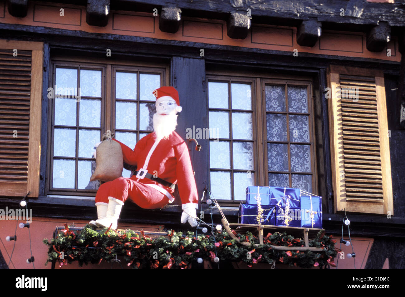 France, Haut Rhin, les decorations de noel en Alsace Stock Photo Alamy