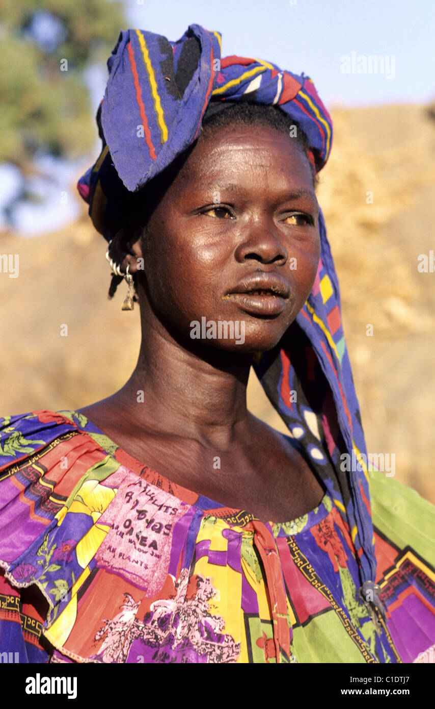 Mali, Dogon Country, Nombori village woman Stock Photo