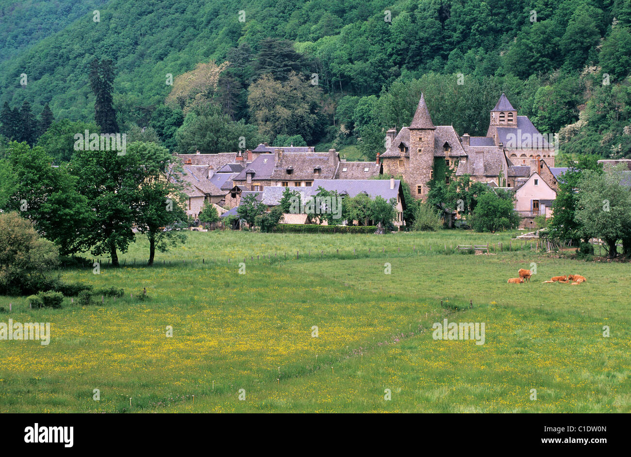 France Aveyron Sainte Eulalie d’Olt village labelled Les Plus Beaux