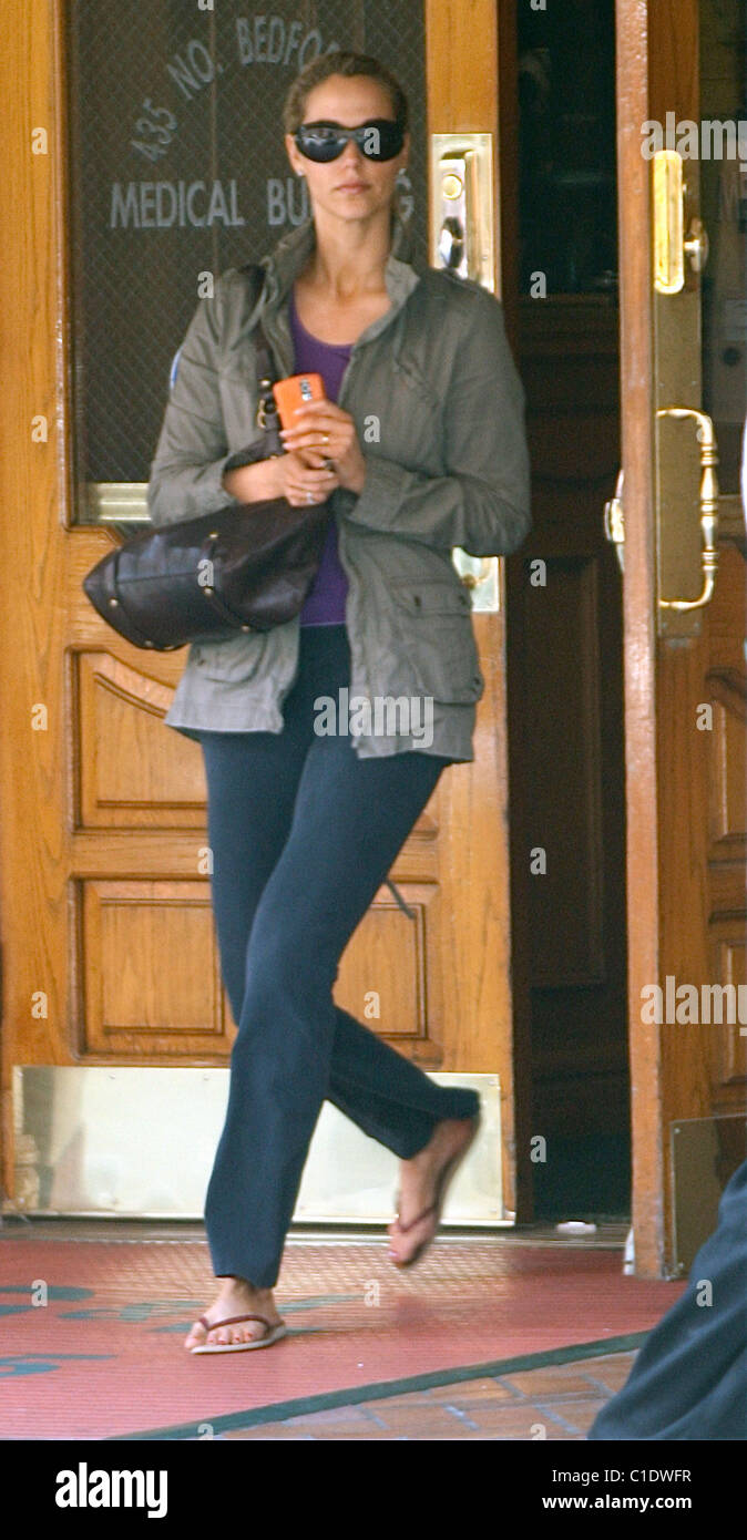 Elizabeth Berkley leaving a medical center in Beverly Hills Los Angeles