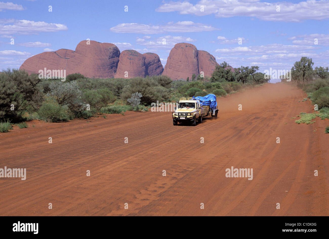 Australia, Northern Territories, Mount Olga, sandstone domes 42km away from Uluru (Ayers Rock) Stock Photo