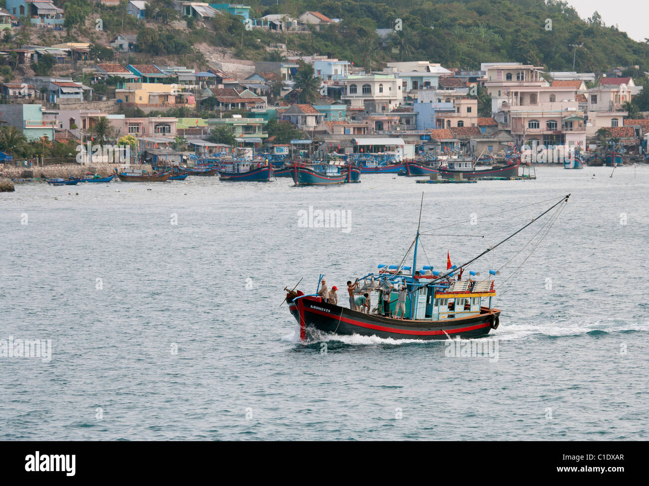 Fishing Boat on the Saigon River Stock Photo