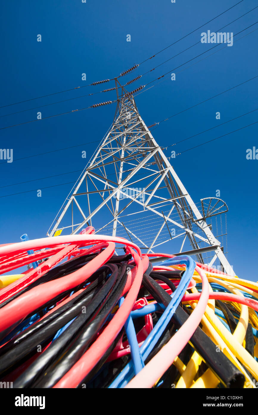 Plastic coating from electrical wiring that was stolen by thiefs, they