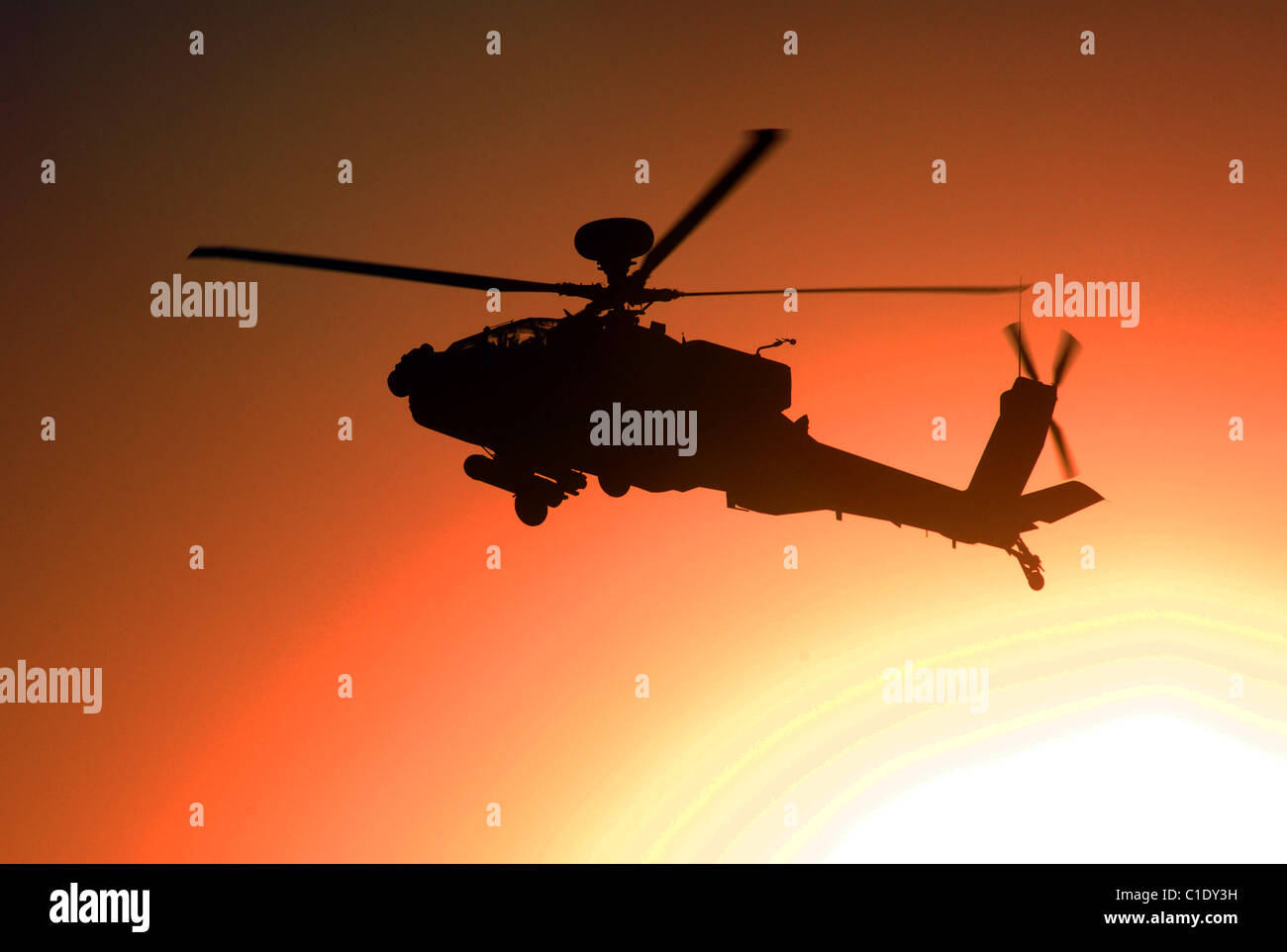 The Ah64 Apache is a fourblade attack helicopter with reverse