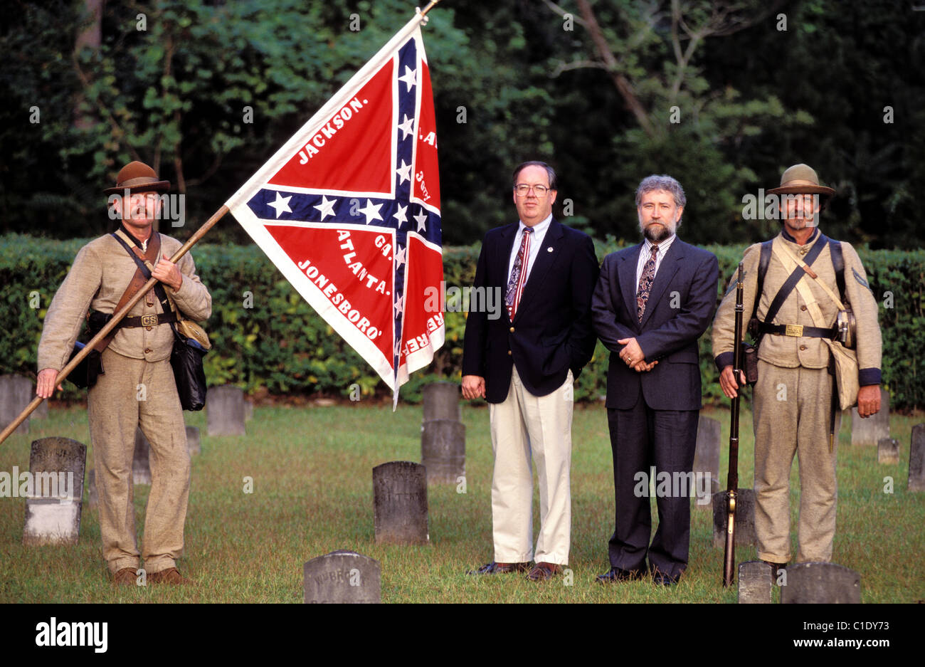 United States, Georgia, Sons of confederate Veteransî James C Reynolds and Lunsford Stock Photo