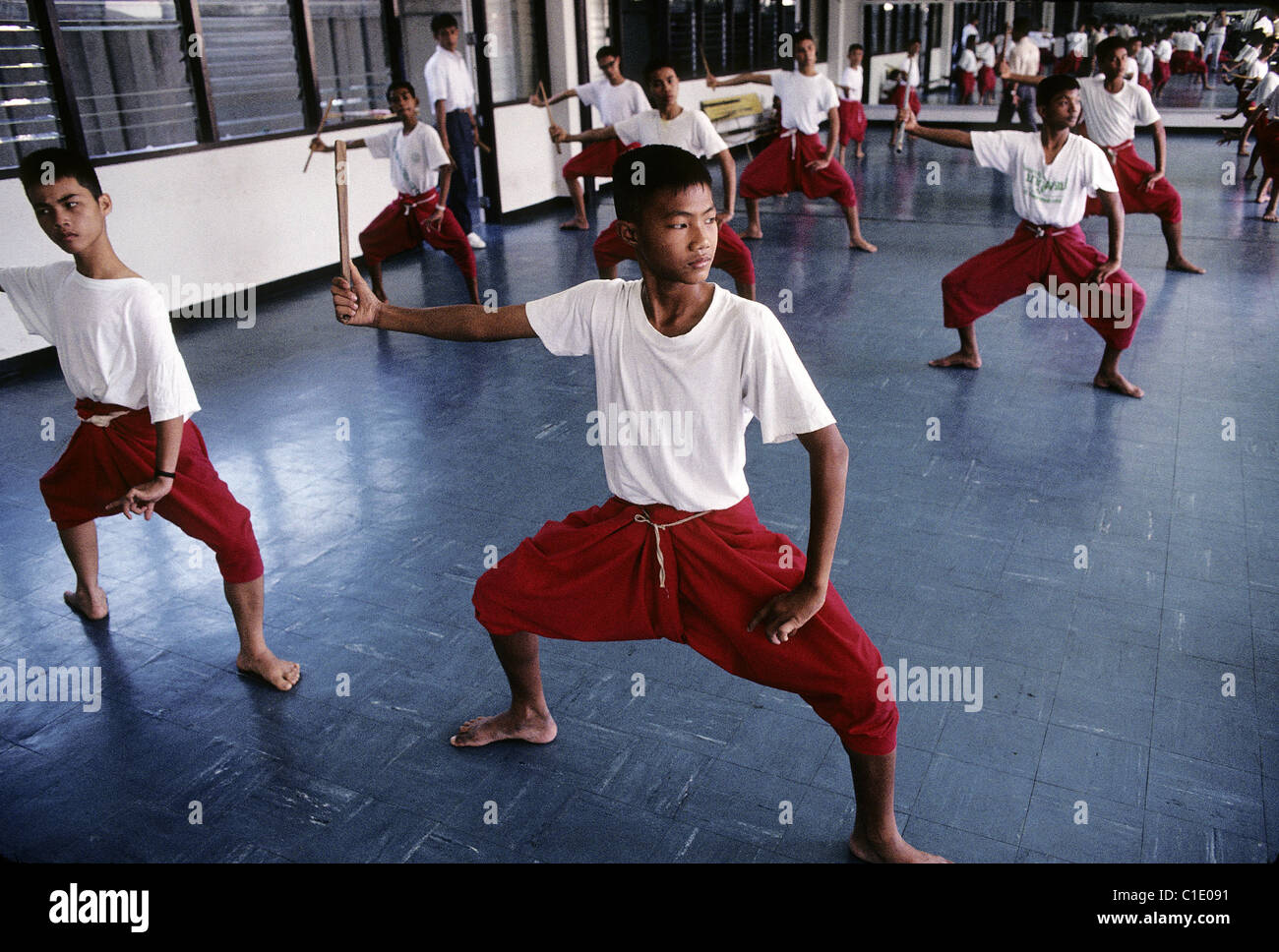 Thailand, Bangkok, dance lesson at the Dramatic Arts College Stock Photo
