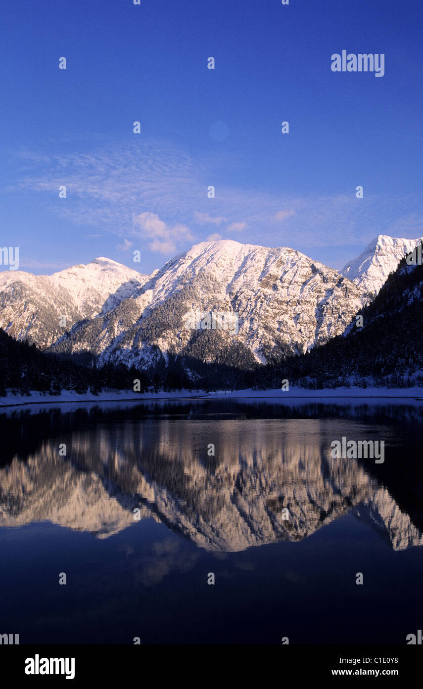 Austria, Tirol, Plansee lake, Blattberg mountain Stock Photo