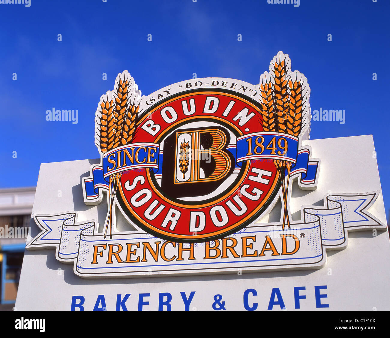 Boudin sourdough bread bakery sign, Fisherman's Wharf, San Francisco