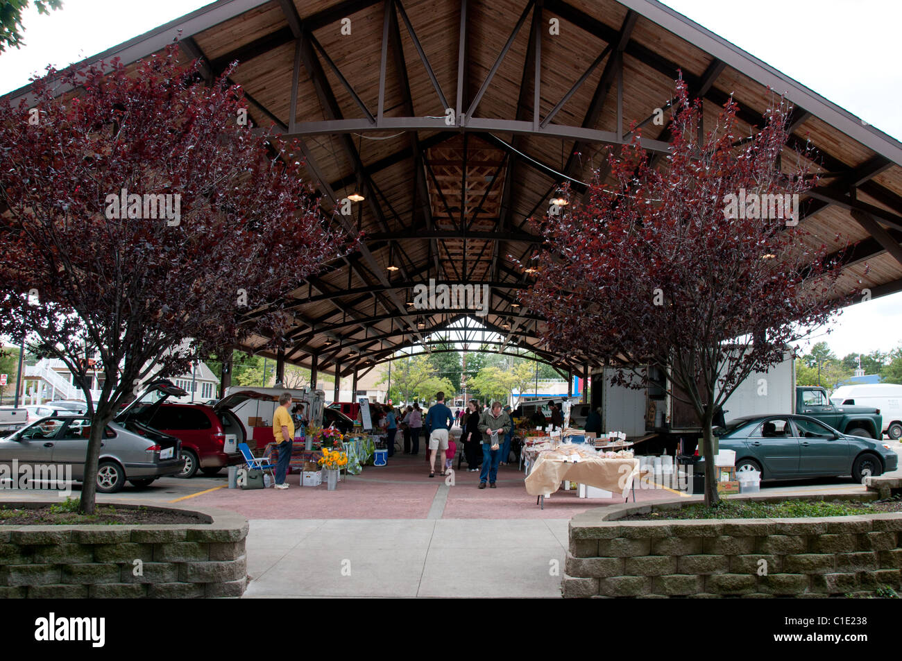 Farmers Market; Downtown South Haven; South Haven, Michigan; USA Stock Photo