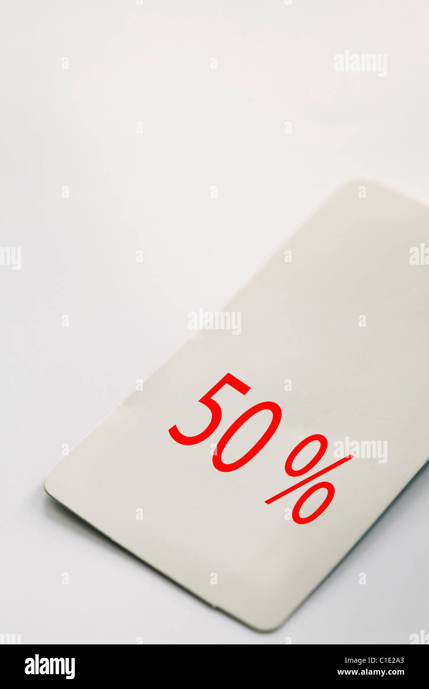 Fifty percent on white hi-res stock photography and images - Alamy