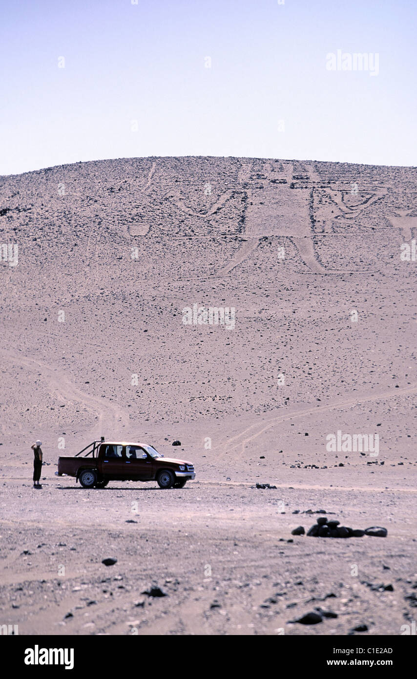 Chile, Tarapaca region ,Gigante d'Atacana geoglyphe, near Iquique Stock Photo