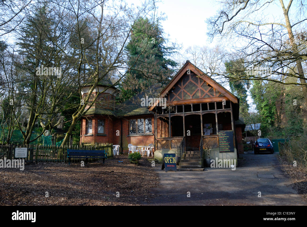 Queen’s Wood cafe, Highgate, London, England Stock Photo Alamy
