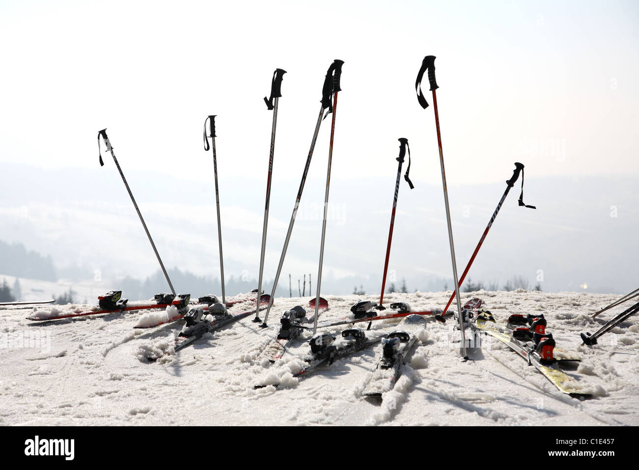 Ski-region in Giant Mountains, Rokytnice nad Jizerou, Czech Republic Stock Photo