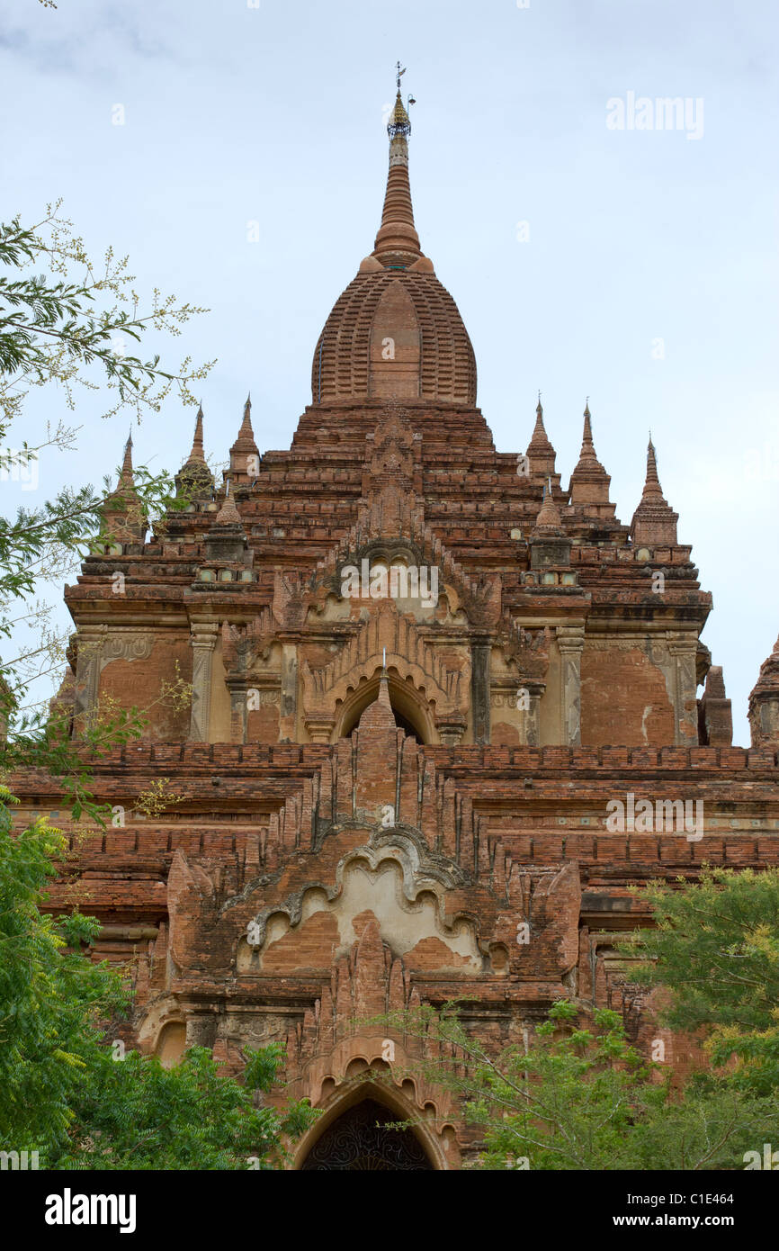 view of Htilominlo temple, southwest Bagan, Myanmar Burma Stock Photo