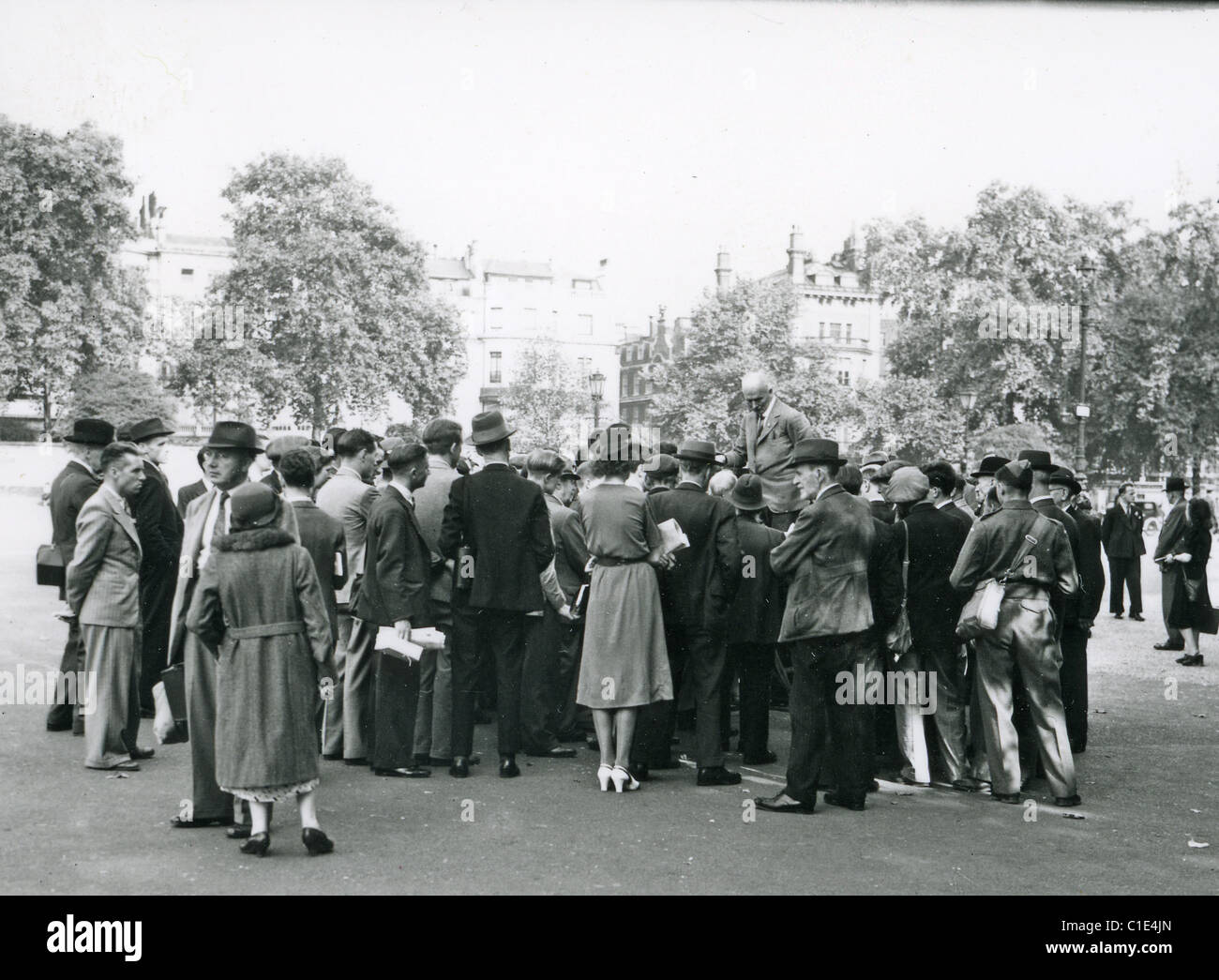 SPEAKERS CORNER, Hyde Park, London, September 1940 Stock Photo