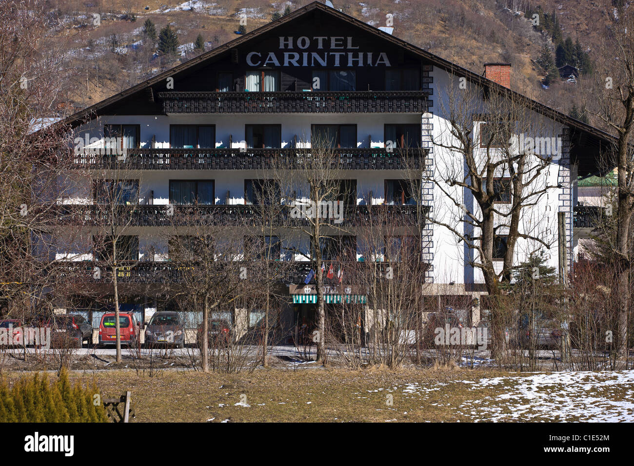 Hotel Carinthia in the ski resort of Bad Hofgastein. Stock Photo