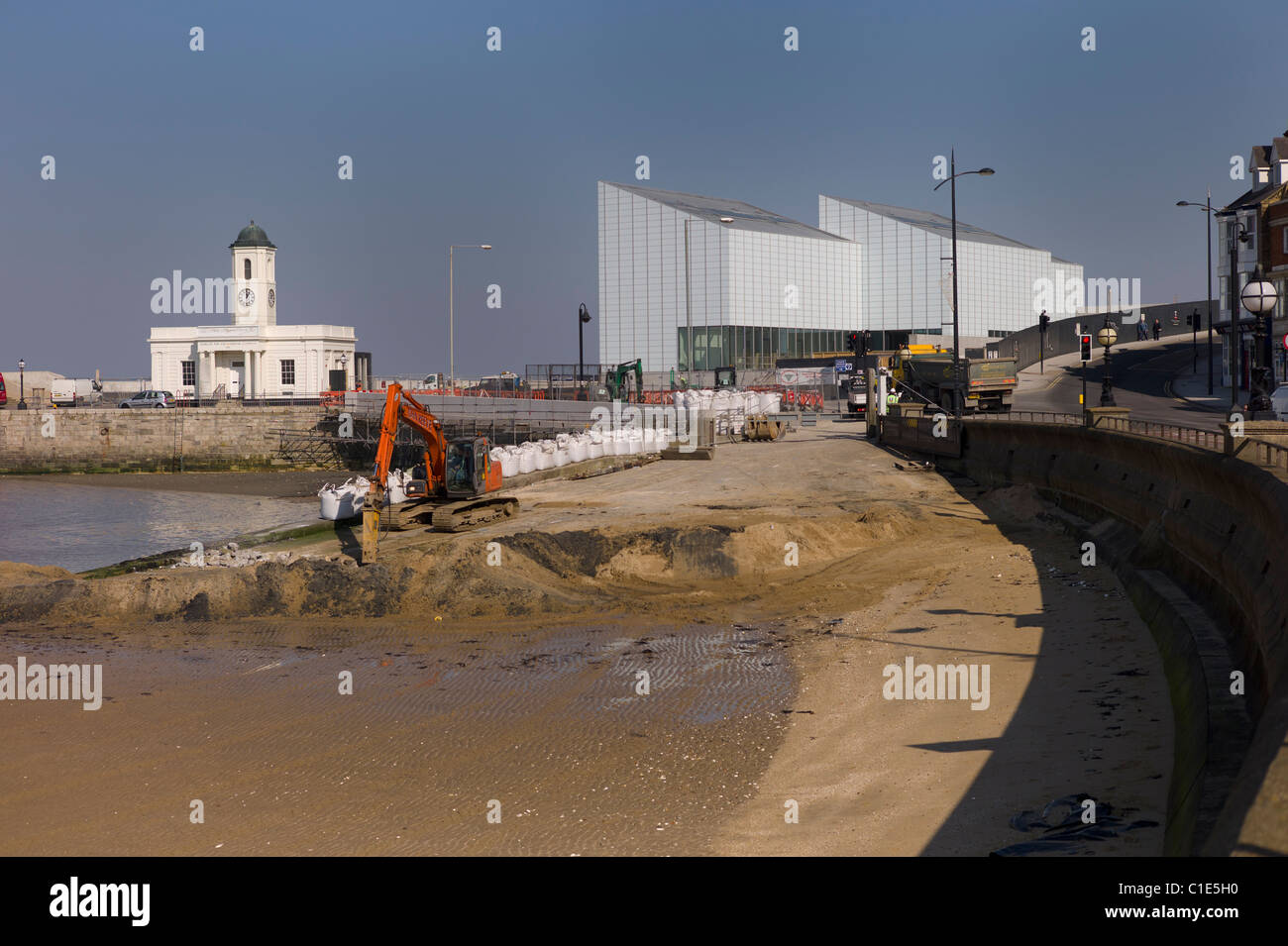 Margate Seafront Turner Contemporary Art Gallery and Droit House Stock Photo