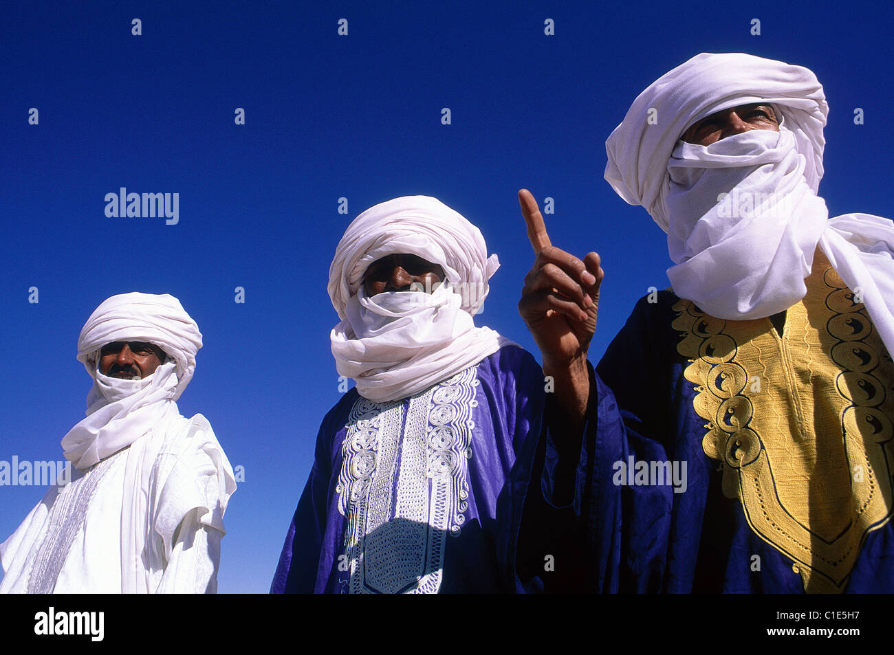 Algeria, Sahara area, Tassili N'Ajjer, Djanet oasis, Tuaregs Stock Photo