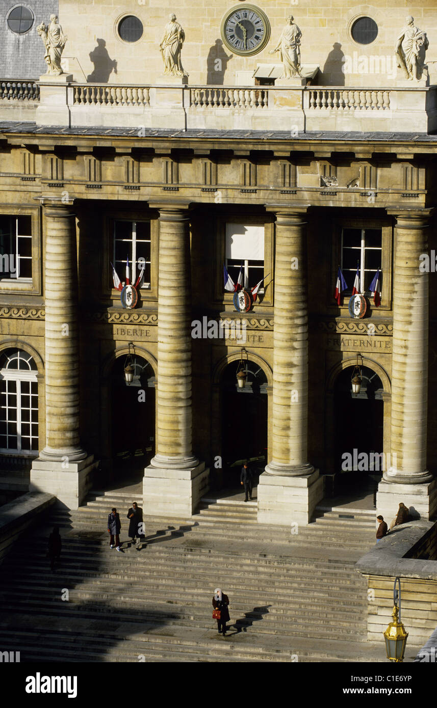 France, Paris, Ile de la Cite, Palais de Justice (Law Courts) Stock Photo