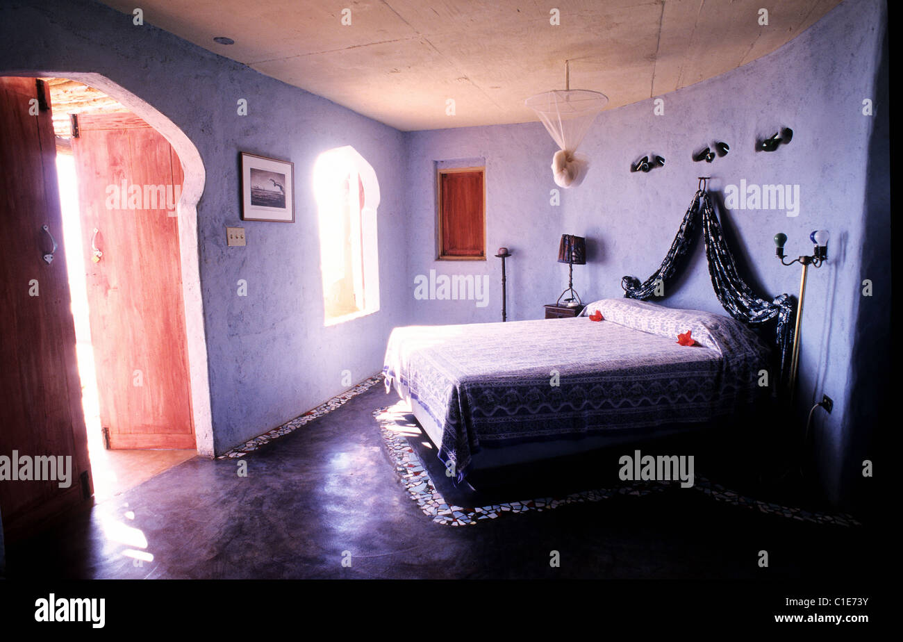Jamaica, Treasure Beach, one of the Jake's Hotel bedrooms Stock Photo