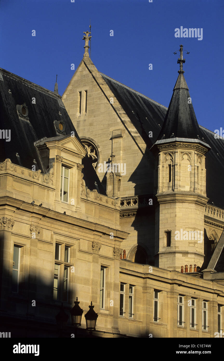 France, Paris, school of engineering, former fortified priory of Saint Martin des Champs Stock Photo