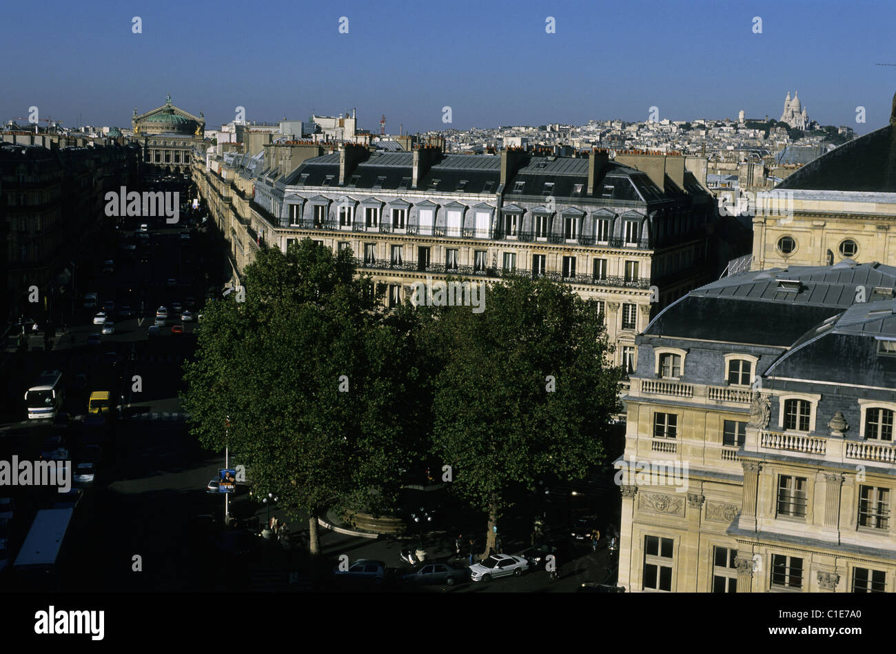 France, Paris, view of the Opera Avenue from Andre Malraux square Stock Photo