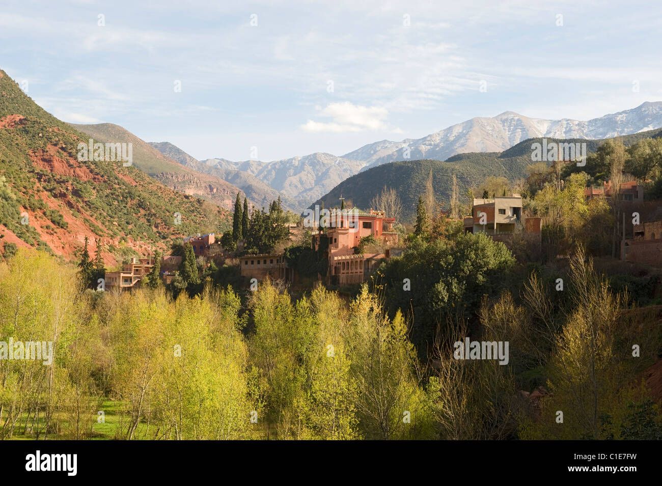 A view in the Ourika Valley Stock Photo