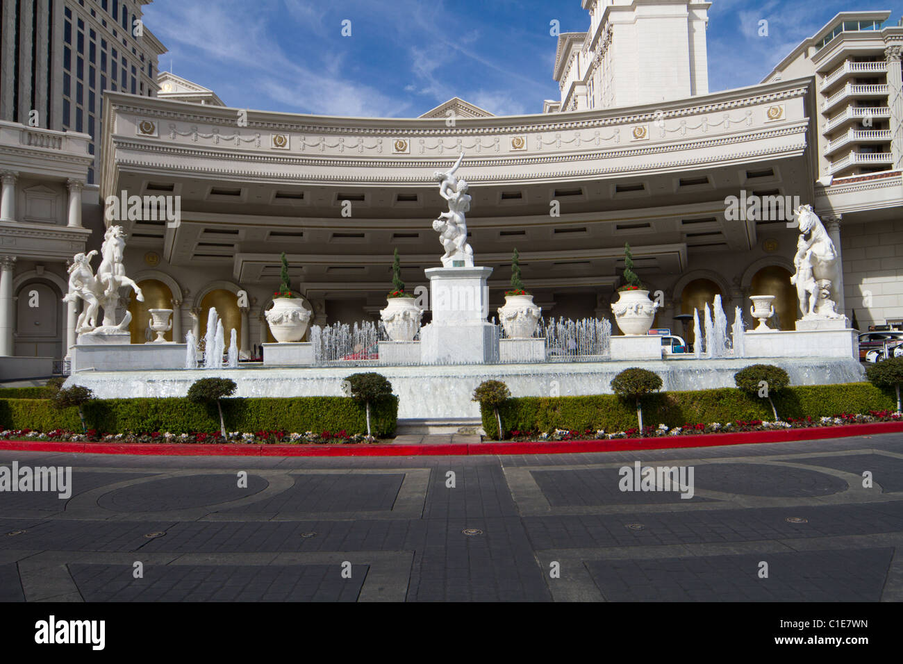 Caesar Palace Hotel Front Entrance Las Vegas Stock Photo