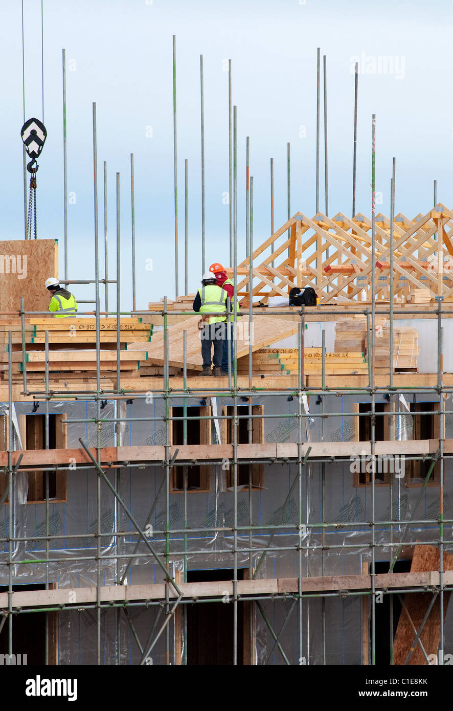 New homes being built in Camborne, Cornwall, UK Stock Photo