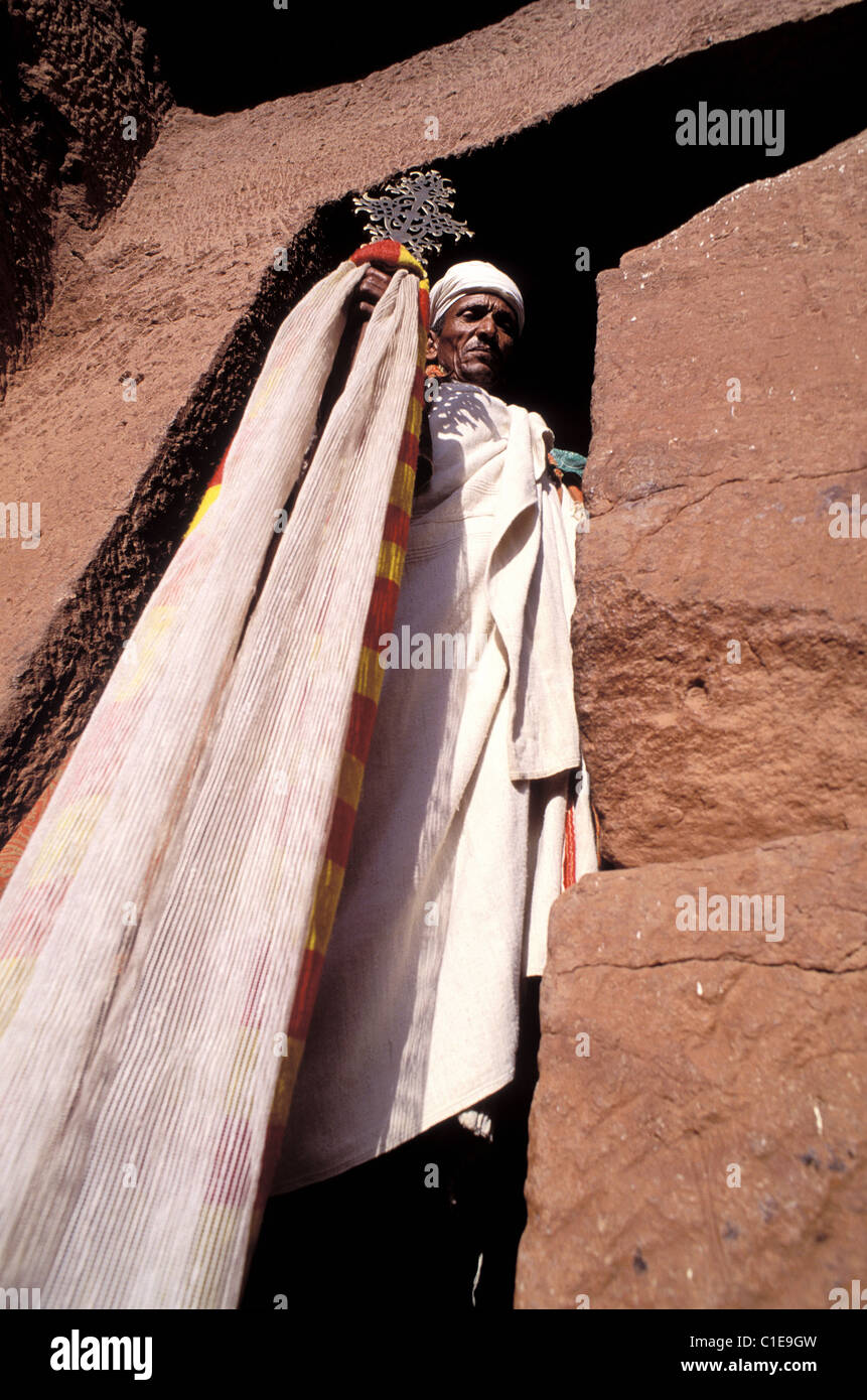 Ethiopia, Wollo region, Lalibela, St Gabriel church Stock Photo