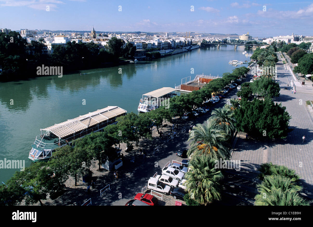 Spain, Andalusia, Sevilla, edges of Guadalquivir river Stock Photo