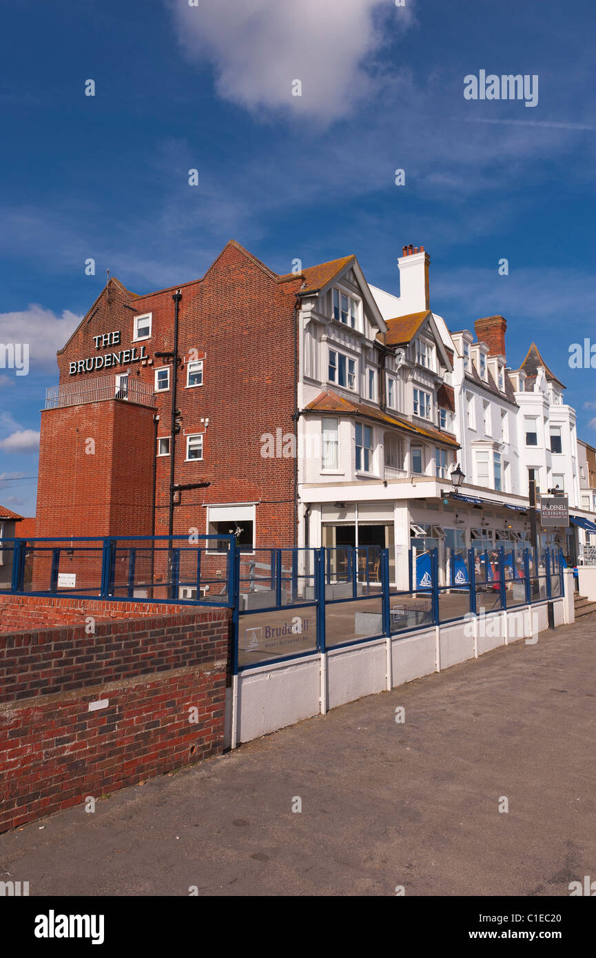 The Brudenell Hotel on the seafront in Aldeburgh , Suffolk , England , Britain , Uk Stock Photo