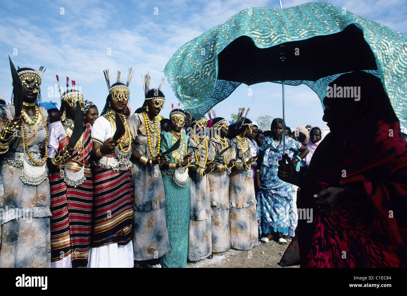 Djibouti, Afars women (wedding adornment) Stock Photo