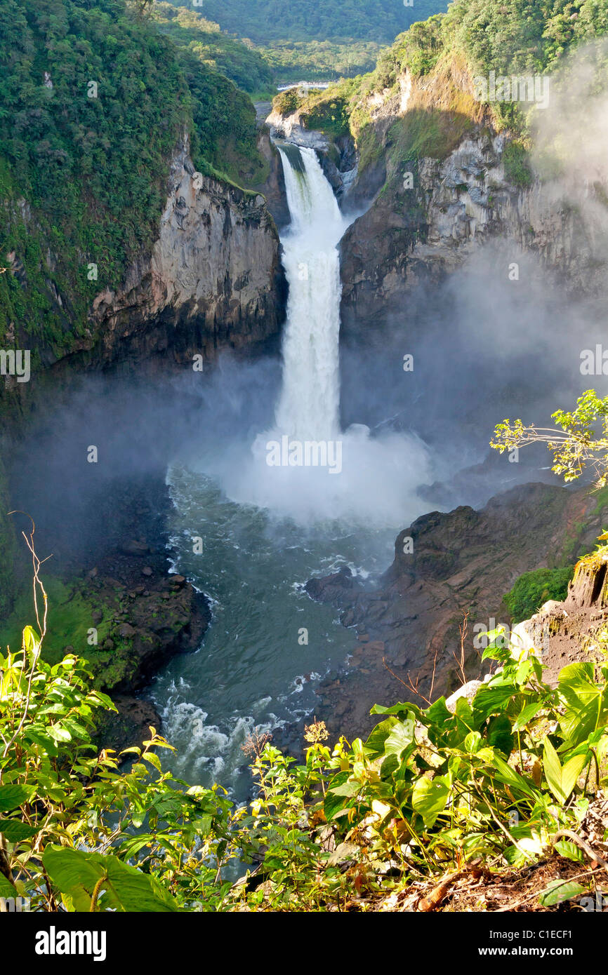 San Rafael Falls, Ecuador rainforest (eastern jungles), highest waterfalls in Ecuador Stock Photo