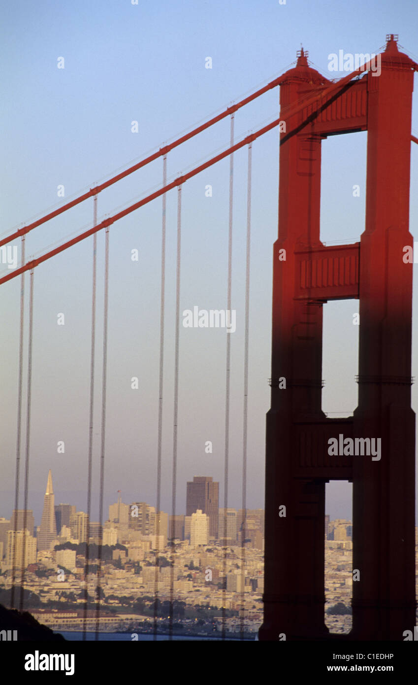 United States, California, San Francisco, Golden Gate Bridge Stock Photo