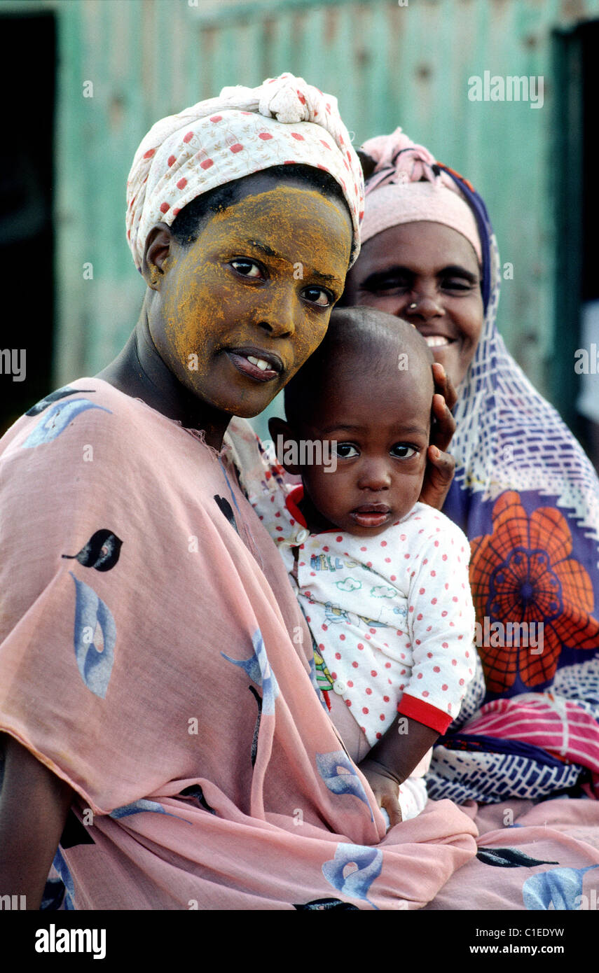 Djibouti, Ingela district, woman of Afars ethnic group in Djibouti Stock Photo