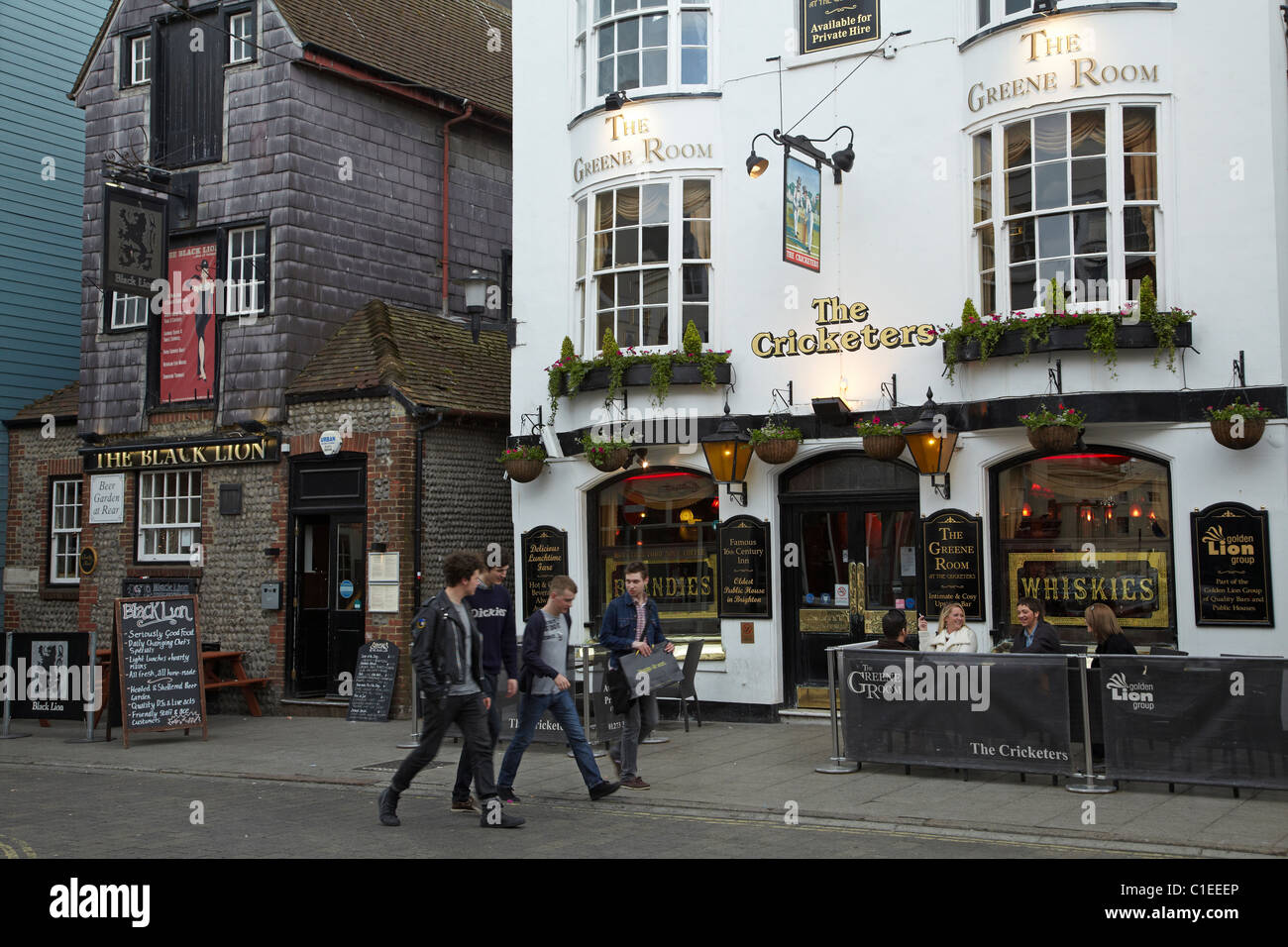 The Black Lion and The Cricketers Pubs, The Lanes, Brighton, East
