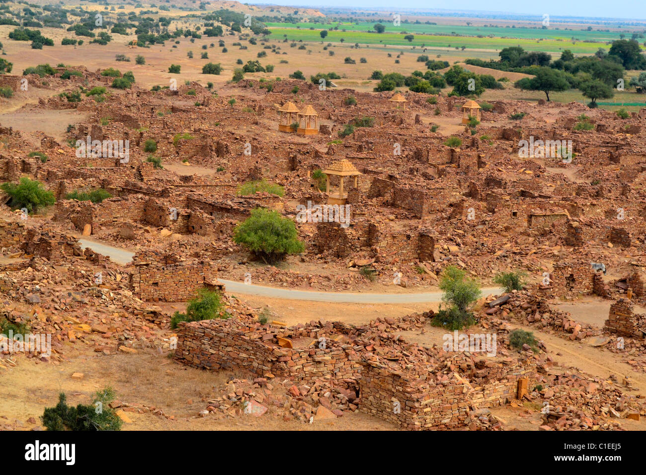 Ruins of a village in Rajasthan, India Stock Photo