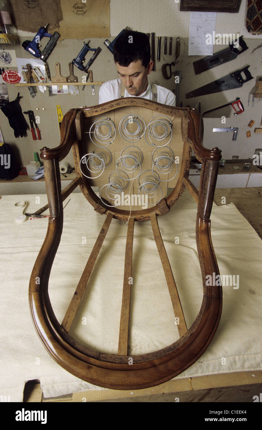 France, France, Orne (61), Michel Pasquet, craftsman tapestry maker in